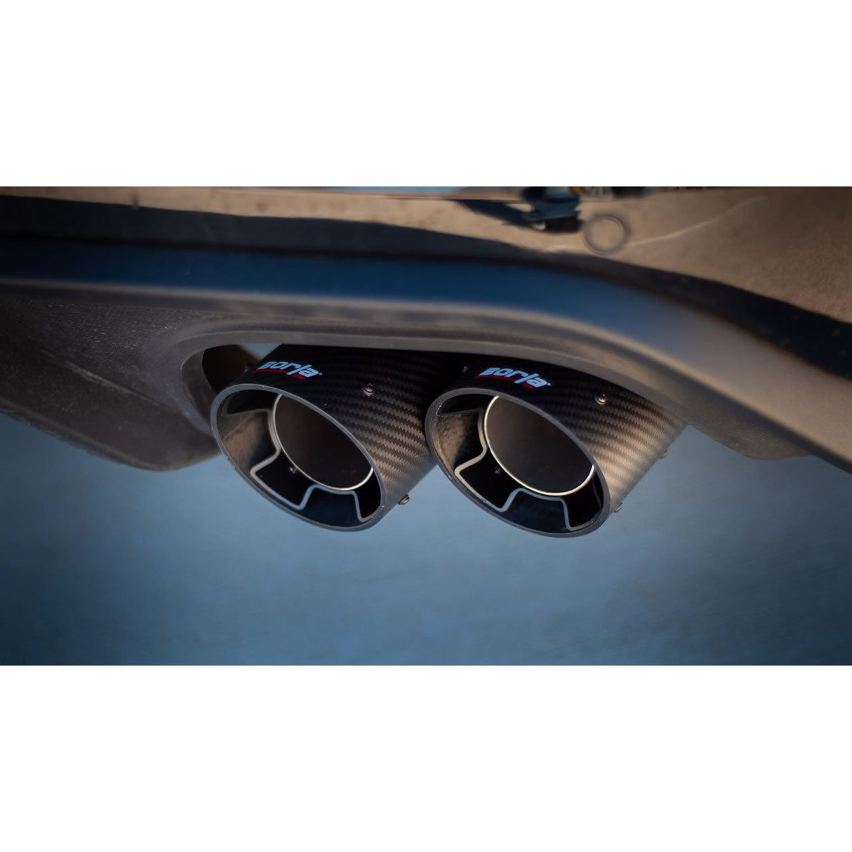 Borla 18-19 Ford Mustang GT 5.0L Coupe w/o Valves ATAK 3in Cat-Back Exhaust-Blk Carbon Fiber Tips