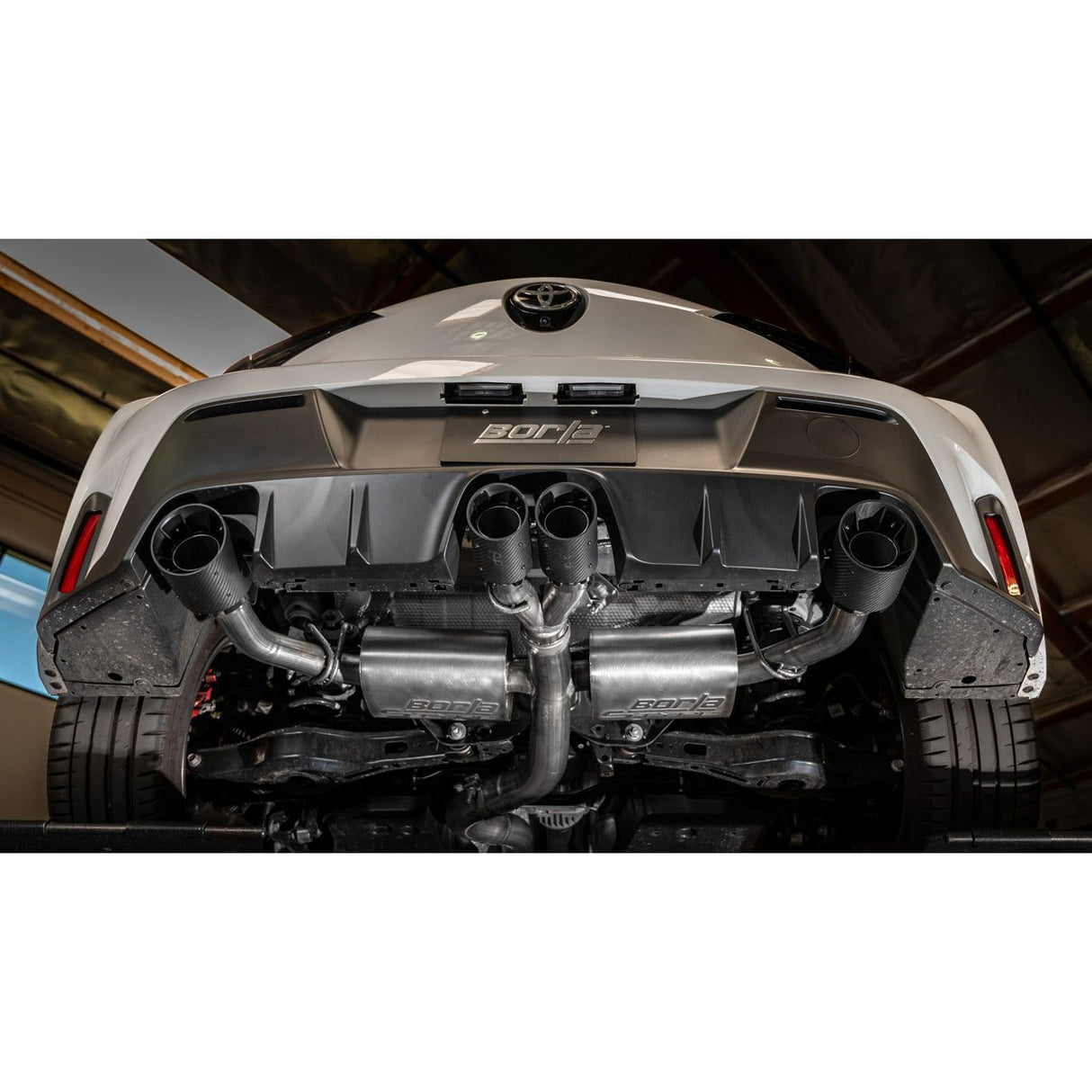 Borla 2023-2024 Toyota GR Corolla ATAK Cat Back System - Carbon Fiber & Black Anodized