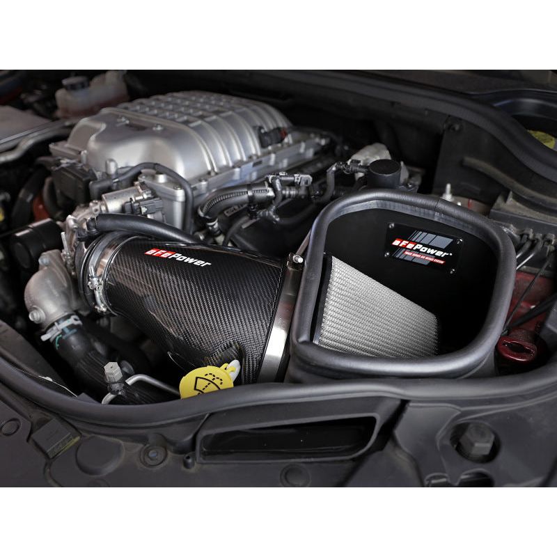 aFe Track Series Carbon Fiber Pro Dry S AIS - 2019-2023 Jeep Grand Cherokee Trackhawk 6.2L
