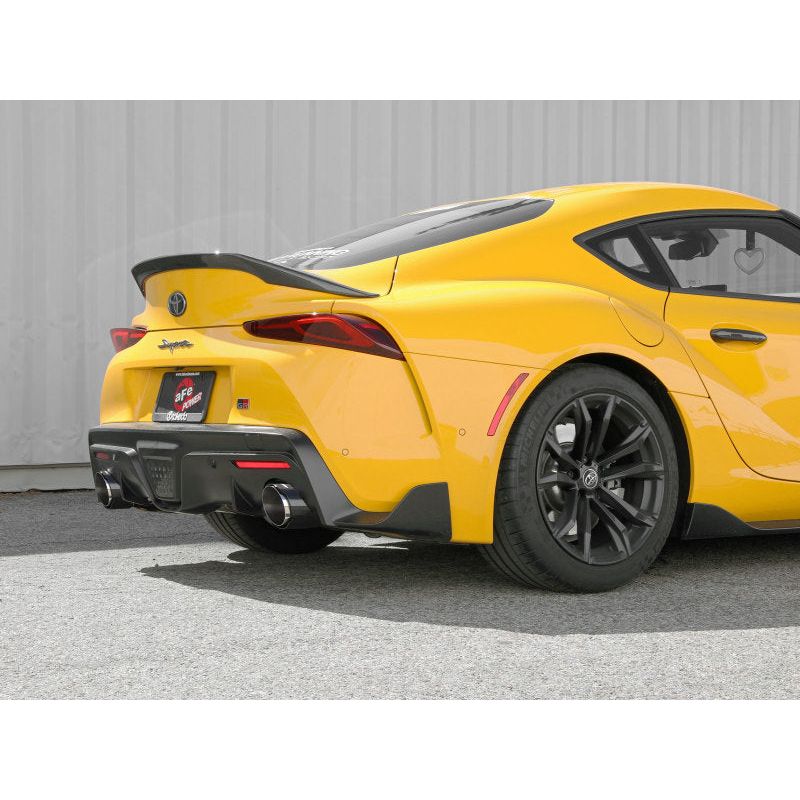 aFe POWER Takeda 2021 Toyota Supra 2.0L (t) 2.5in-3in 304 SS CB Exhaust w/ Carbon Tips
