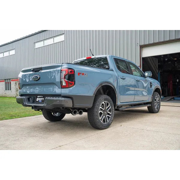 Corsa 2024-2025 Ford Ranger 3in Cat-Back Exhaust 4in Polished Pro-Series Slash Cut Twin Tip