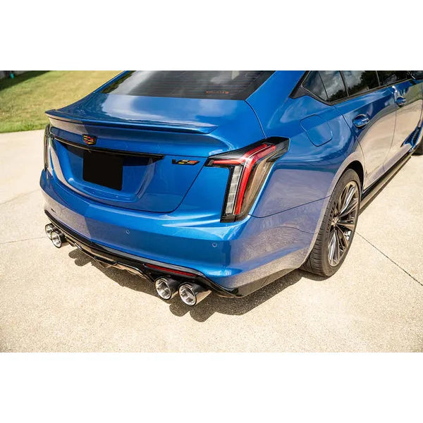 Corsa - Sport Valved / 3.0 in Axle-Back 4.5 in Carbon Fiber Twin Tips | 2022+ Cadillac CT5-V Blackwing