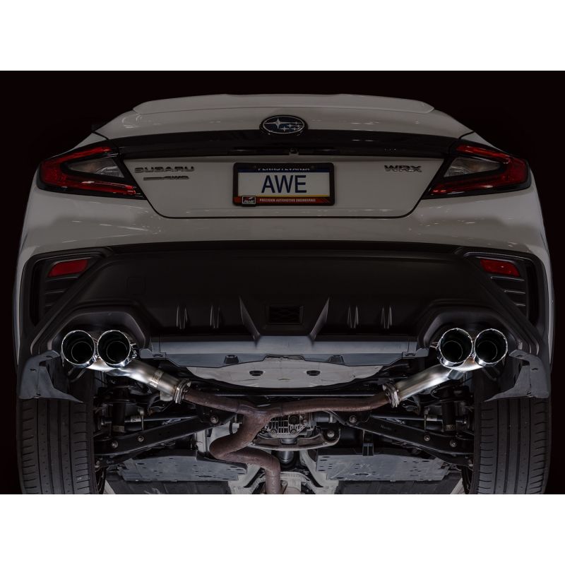 AWE Tuning 22-25 Subaru VB WRX Track Edition Axleback Exhaust - Chrome Silver Tips