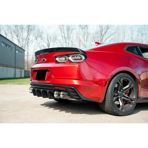Corsa 2016-2024 Chevrolet Camaro SS / ZL1 Valved Axle-Back Exhaust w/ Black Carbon Fiber Quad Tips