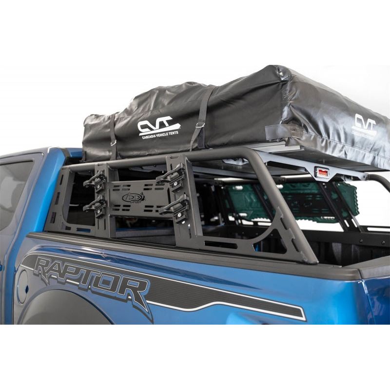 Addictive Desert Designs 2015+ Ford F-150 Overlander Chase Rack w/ 3rd Brake Light - Hammer Black