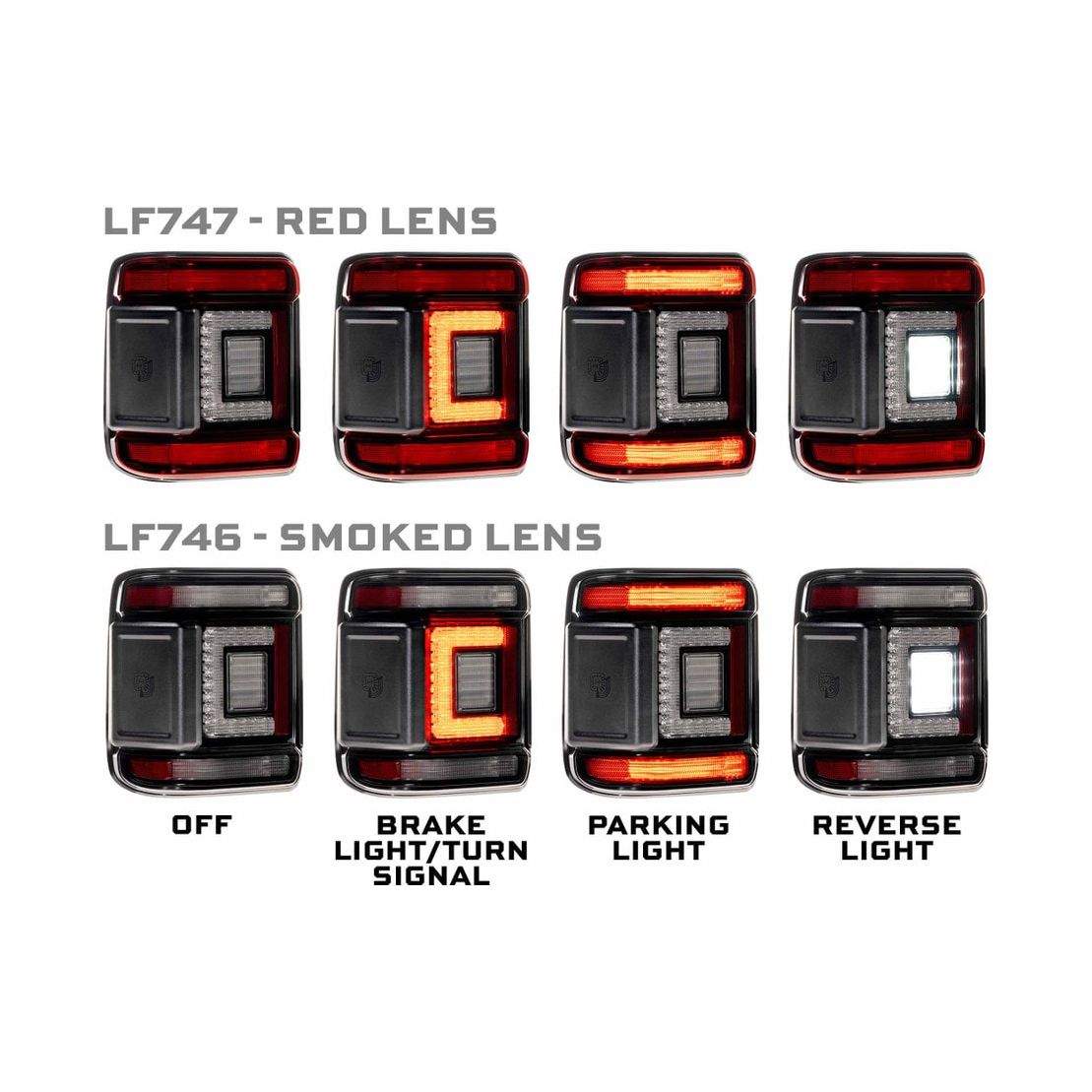 2018-2025 JL Jeep Wrangler Morimoto XB LED Low Profile Tail Light