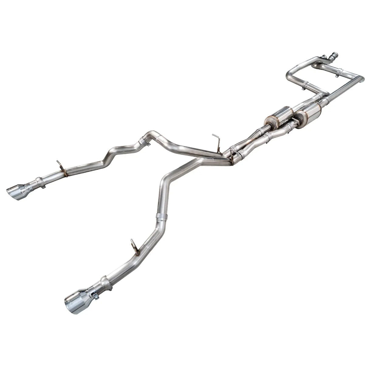 AWE Tuning 2025+ RAM 1500 RHO 3.0 I6 TT 0FG Dual Rear Exit Catback Exhaust - Chrome Silver Tips