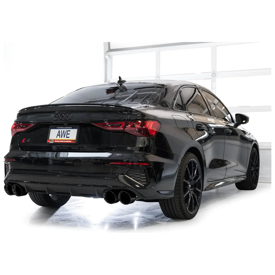 AWE 22-24 Audi 8Y S3 Track Edition Exhaust  - Diamond Black Tips