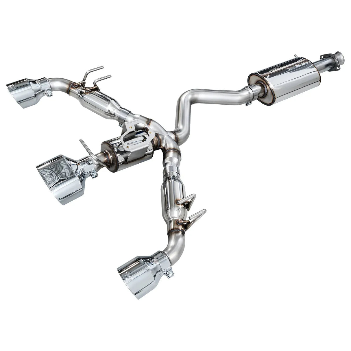 AWE 2023-2025 Toyota GR Corolla Touring Edition Catback Exhaust - Chrome Silver Tips
