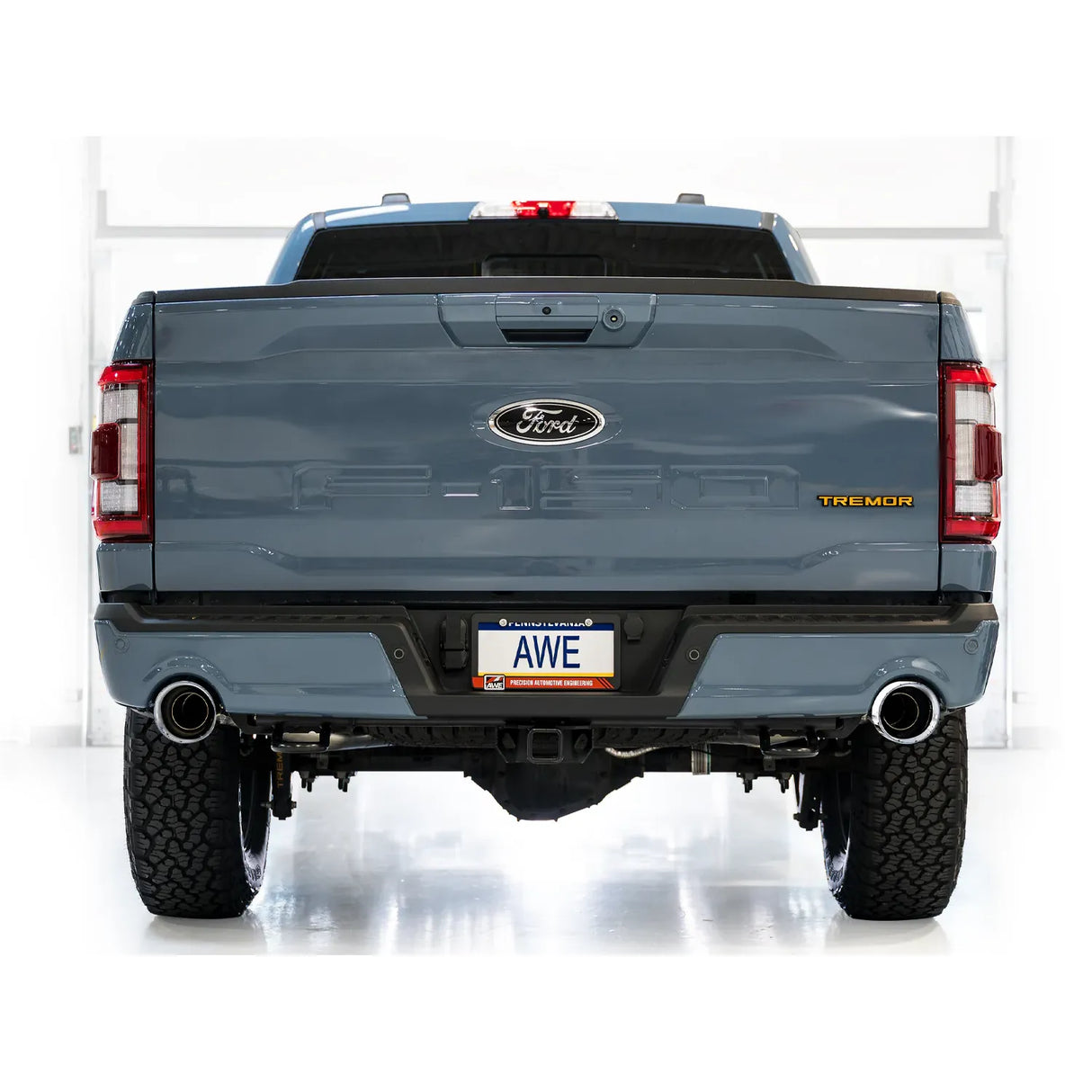 AWE Tuning 2021+ Ford F150 Tremor w/ Bumper Cutouts 0FG Non-Resonated Catback w/ Chrome Silver Tips