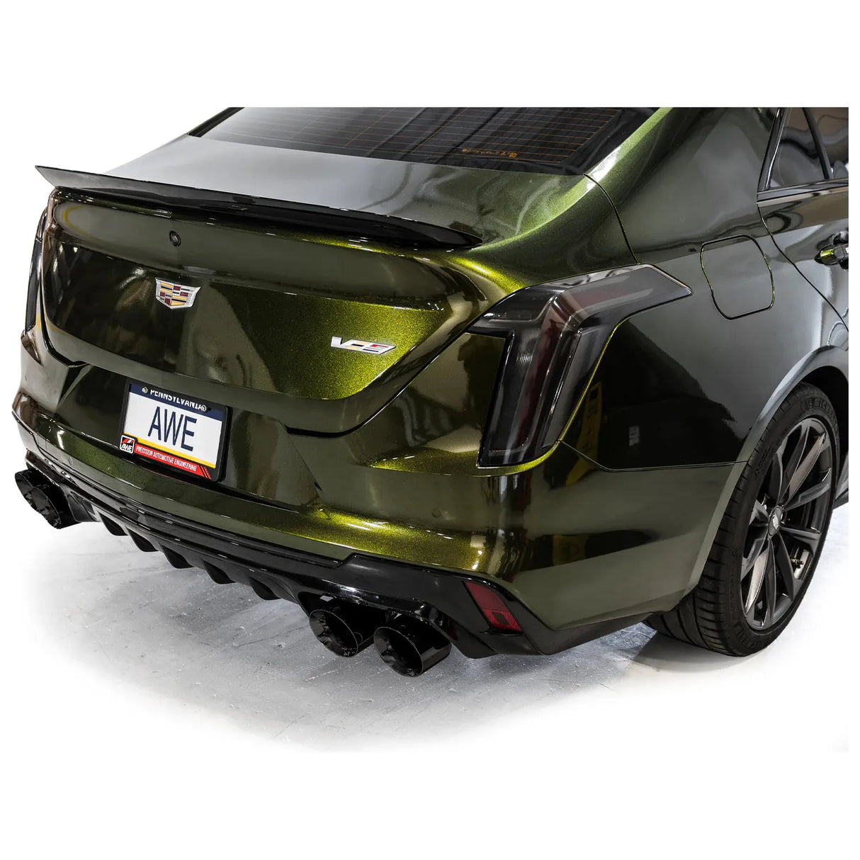 AWE Tuning 2021+ Cadillac CT4-V Blackwing SwitchPath Exhaust - Diamond Black Tips