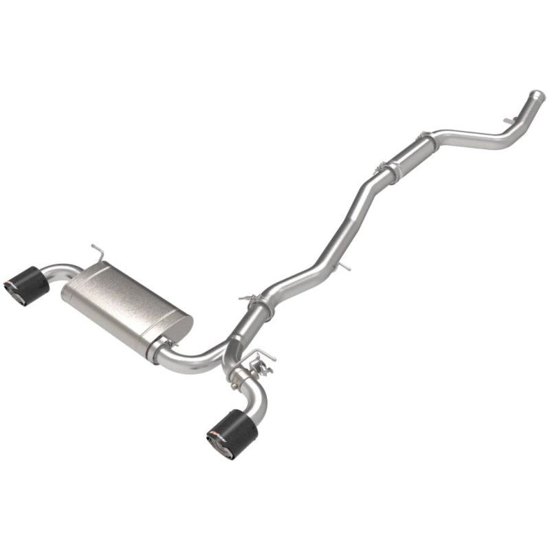 aFe POWER Takeda 2021 Toyota Supra 2.0L (t) 2.5in-3in 304 SS CB Exhaust w/ Carbon Tips