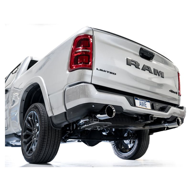 AWE 25+ RAM 1500 3.0TT 0FG Catback Touring Exhaust - Chrome Silver Tips