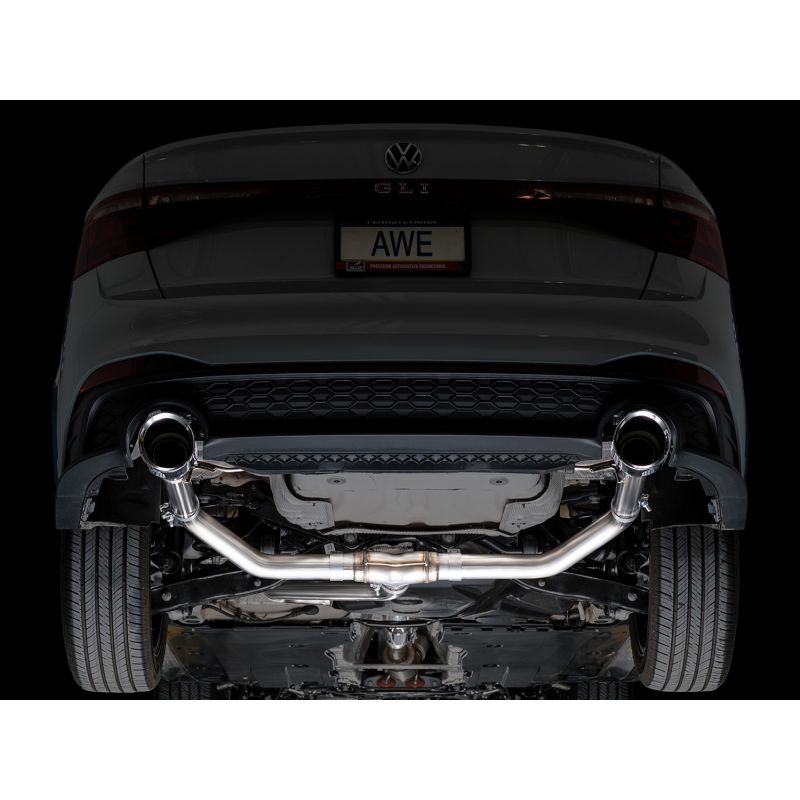 AWE 22-25 Volkswagen Jetta GLI Track Edition Exhaust - Chrome Silver Tips