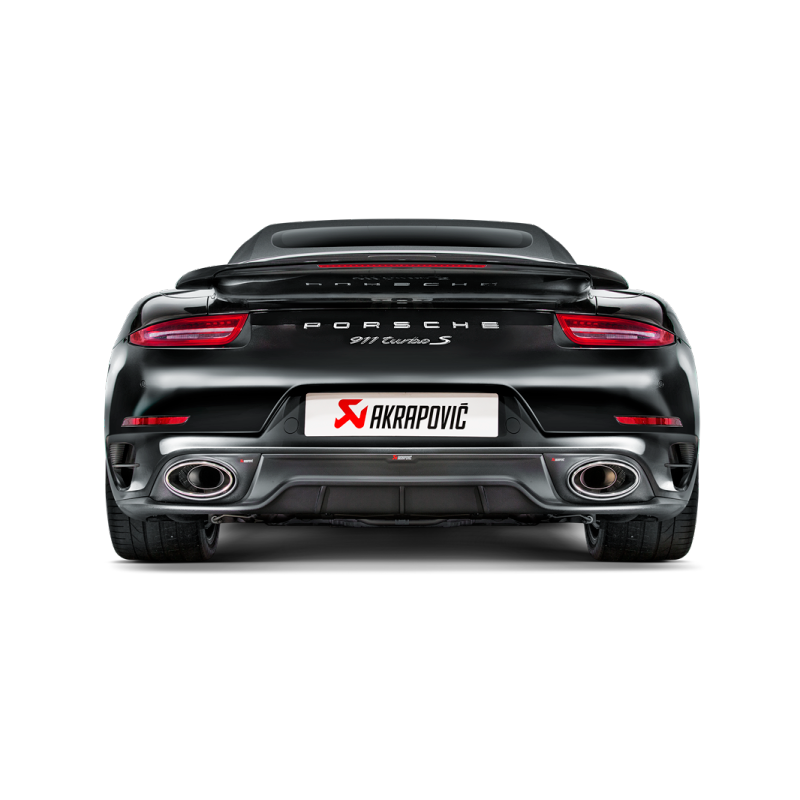 Akrapovic 14-15 Porsche 911 Turbo/Turbo S (991) Slip-On Line (Titanium) w/ Carbon Titanium Tips