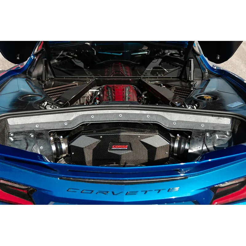 CORSA Black / Carbon Fiber Air Intake for 2020+ Corvette C8 (44003D)