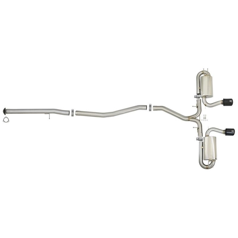 aFe Takeda 3in 304 SS Cat-Back Exhaust w/ Dual Center Black Tips 17+ Honda Civic Si (2dr) I4 1.5L