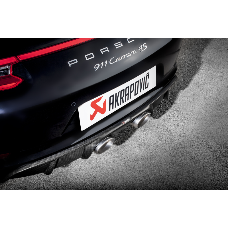 Akrapovic 16-17 Porsche 911 Carrera S/4/4S/GTS (991.2) Slip-On Line (Titanium) w/ Titanium Tips