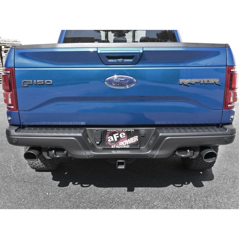 aFe MACH Force-Xp 3in to 3-1/2in 304 SS Cat-Back Exhaust w/Black Tip 17-18 Ford F-150 Raptor V6 3.5L
