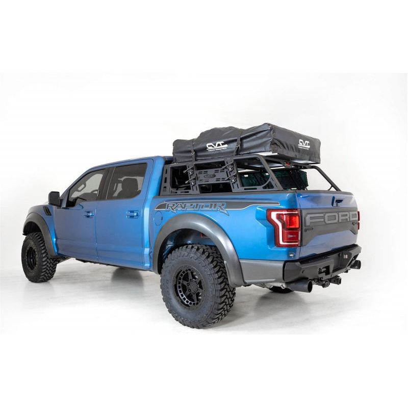 Addictive Desert Designs 2015+ Ford F-150 Overlander Chase Rack w/ 3rd Brake Light - Hammer Black