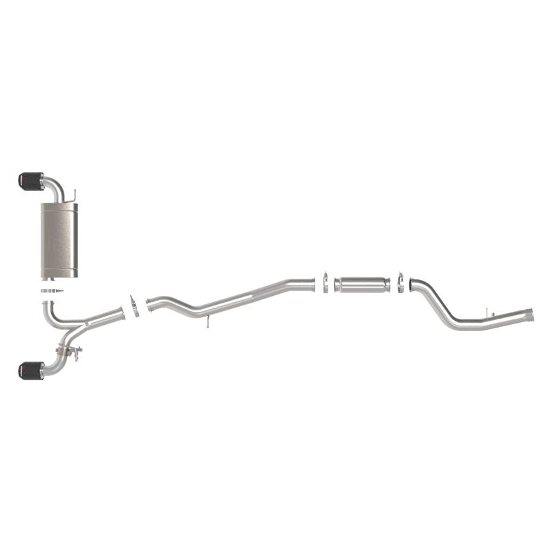 aFe POWER Takeda 2021 Toyota Supra 2.0L (t) 2.5in-3in 304 SS CB Exhaust w/ Carbon Tips