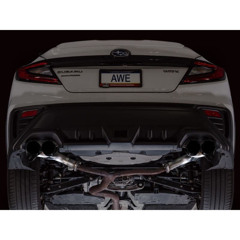 AWE Tuning 22-25 Subaru VB WRX Track Edition Axleback Exhaust - Diamond Black Tips