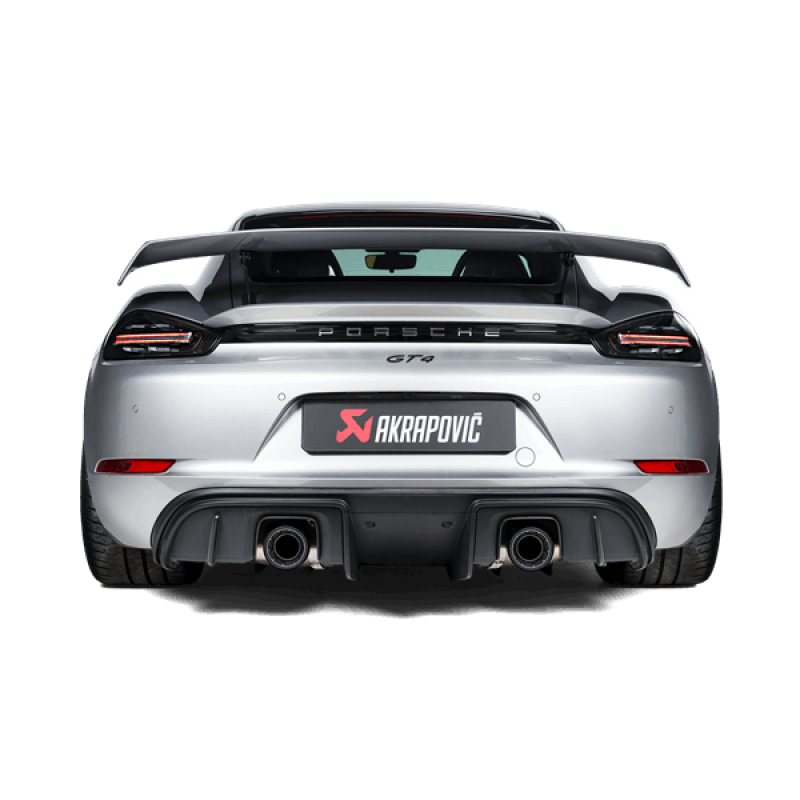 Akrapovic 2020+ Porsche Cayman GT4 (718) Slip-On Race Line (Titanium) (Req Tips / Option 2)