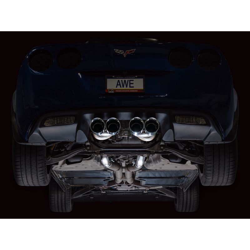 AWE Tuning C6 Chevrolet Corvette Z06/ZR1 Touring Edition Axle-back Exhaust w/ Chrome Silver Tips