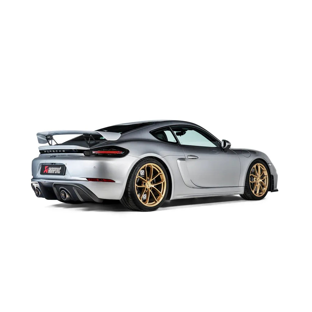 Akrapovic 2020+ Porsche Cayman GT4 (718) Slip-On Line (Option 2) w/Black Coated Titanium Tips