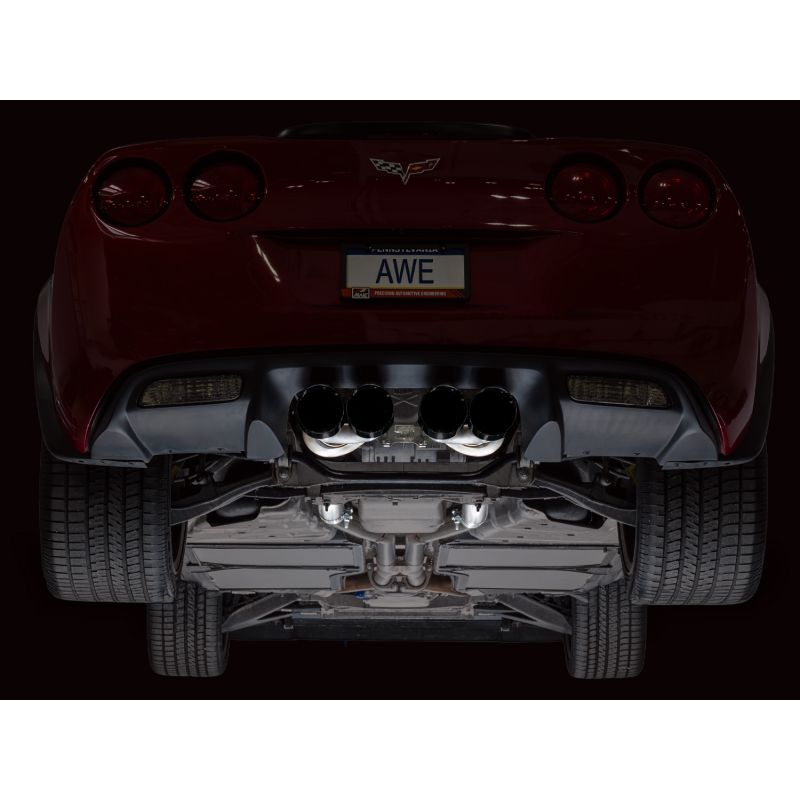 AWE Tuning 05-07 C6 Chevrolet Corvette 6.0L Touring Edition Axleback Exhaust w/ Diamond Black Tips