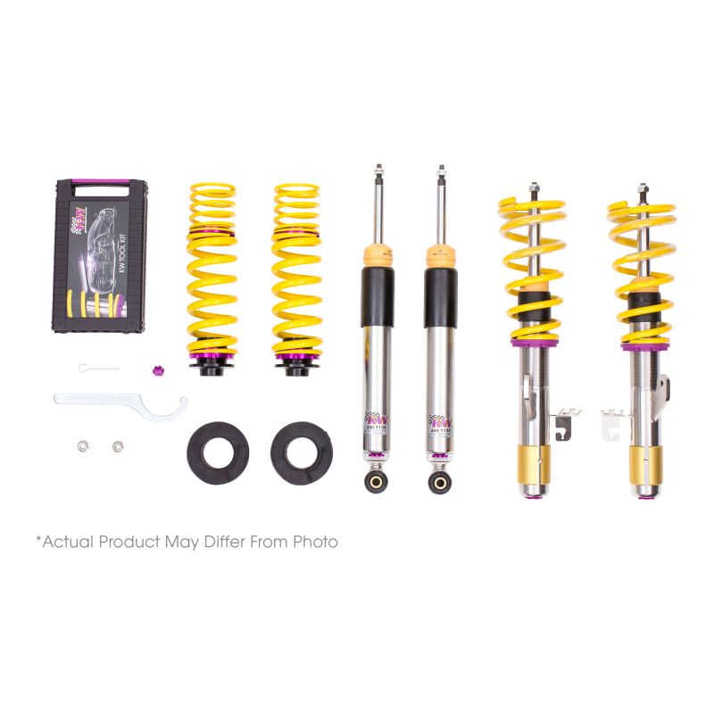 KW Coilover Kit V3 2012-2016 Porsche 911 (991) Carrera 2/4 S & GTS; Coupe + Convertible + Targa without PASM; with PDCC