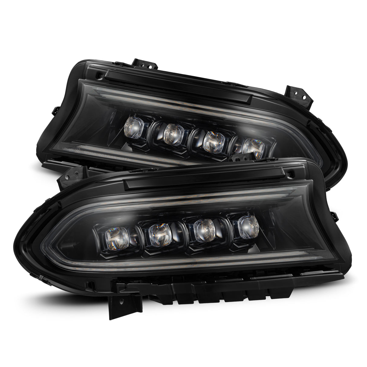 2015-2023 Dodge Charger Alpharex NOVA-Series LED Projector Headlights - Alpha-Black