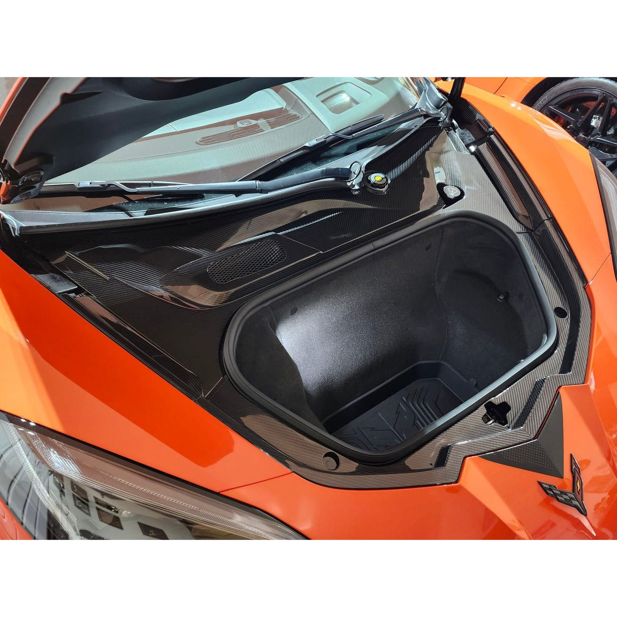 2020+ Corvette C8 DRY CARBON FIBER Front Trunk Trim Cover Kit