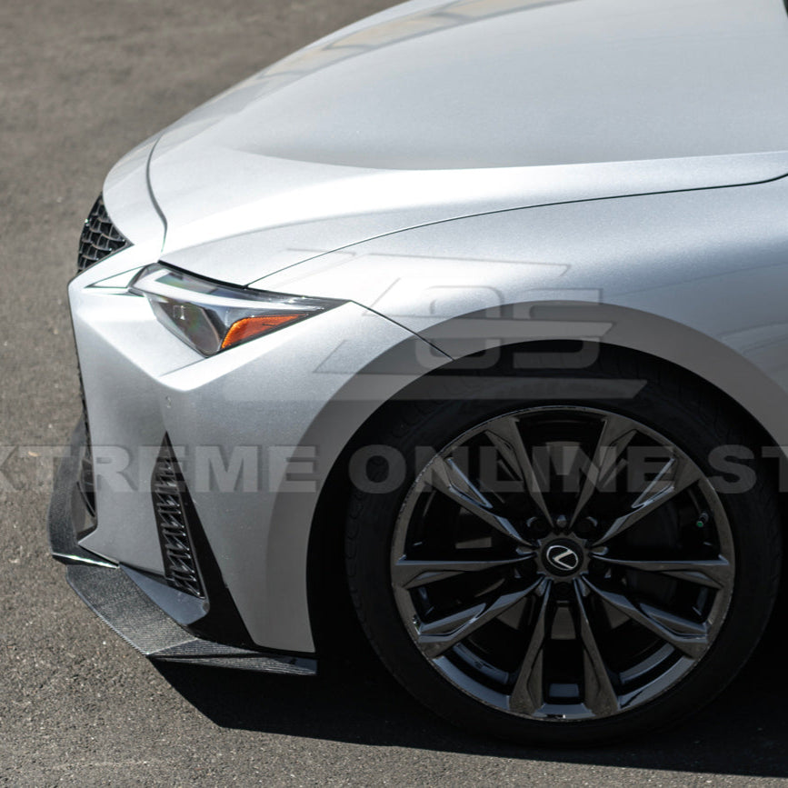 2021+ Lexus IS - Carbon Fiber Novel Style Front Lip Splitter & Side Skirts