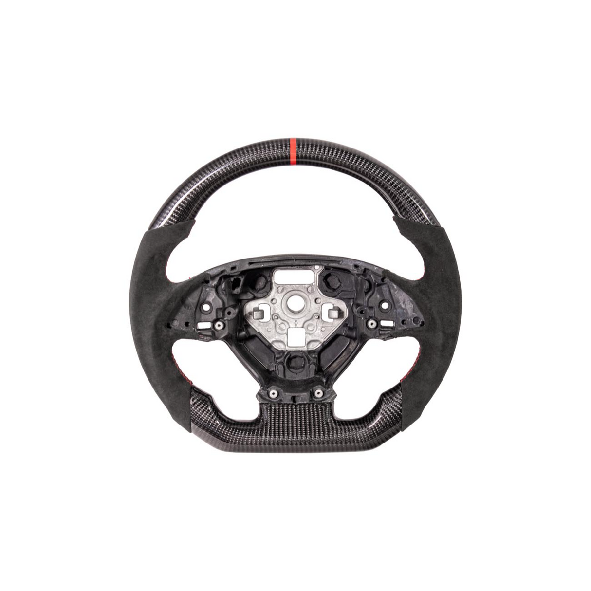 Chevrolet Corvette C7 Black Leather Red Stitching Carbon Fiber Steering Wheel