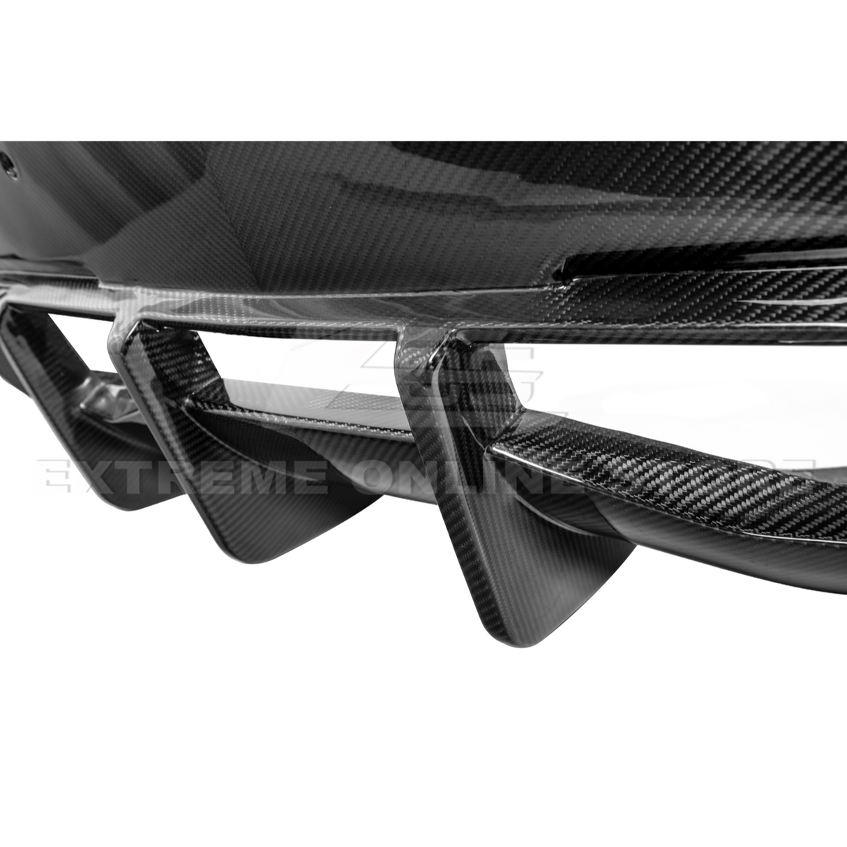 2020+ Corvette C8 And ERAY Rear Bumper Diffuser Quad Exit - Carbon Fiber