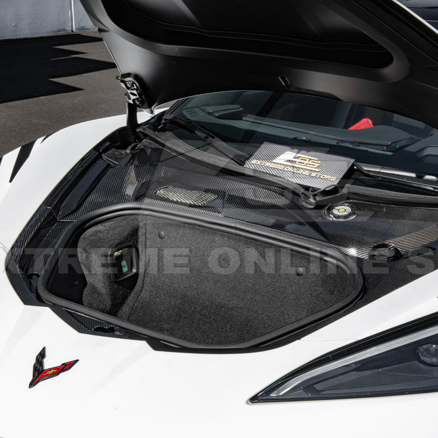 Corvette C8 DRY CARBON FIBER Front Trunk Trim Cover Kit