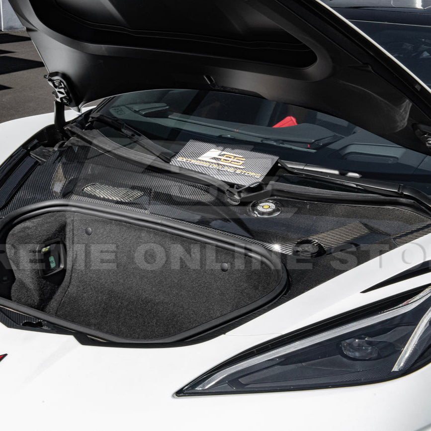 Corvette C8 DRY CARBON FIBER Front Trunk Trim Cover Kit