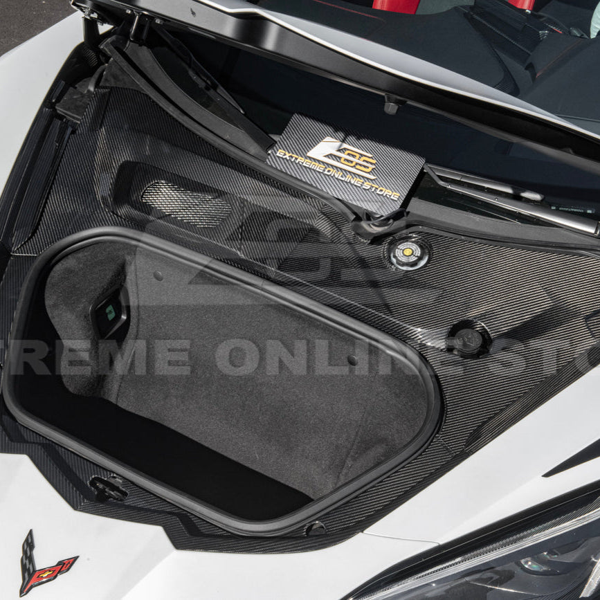 Corvette C8 DRY CARBON FIBER Front Trunk Trim Cover Kit