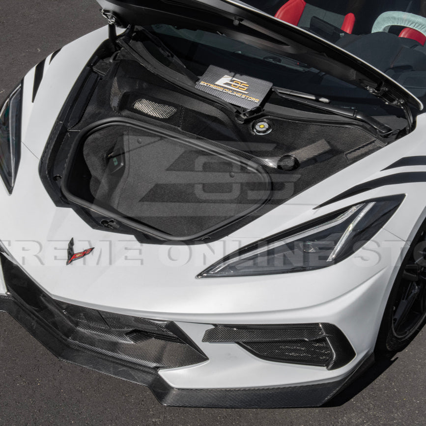 Corvette C8 DRY CARBON FIBER Front Trunk Trim Cover Kit
