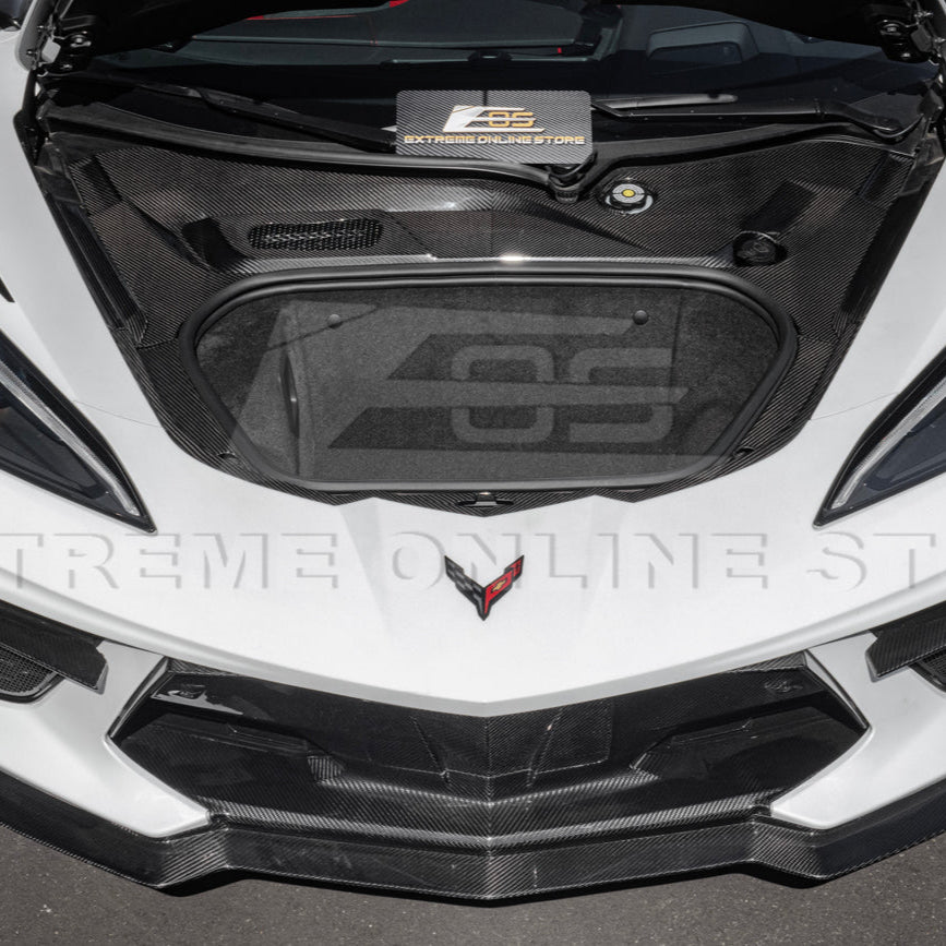 Corvette C8 DRY CARBON FIBER Front Trunk Trim Cover Kit