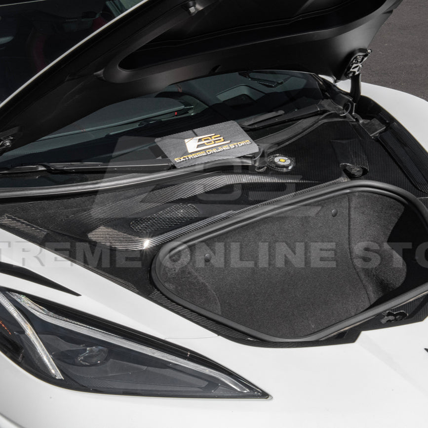 Corvette C8 DRY CARBON FIBER Front Trunk Trim Cover Kit