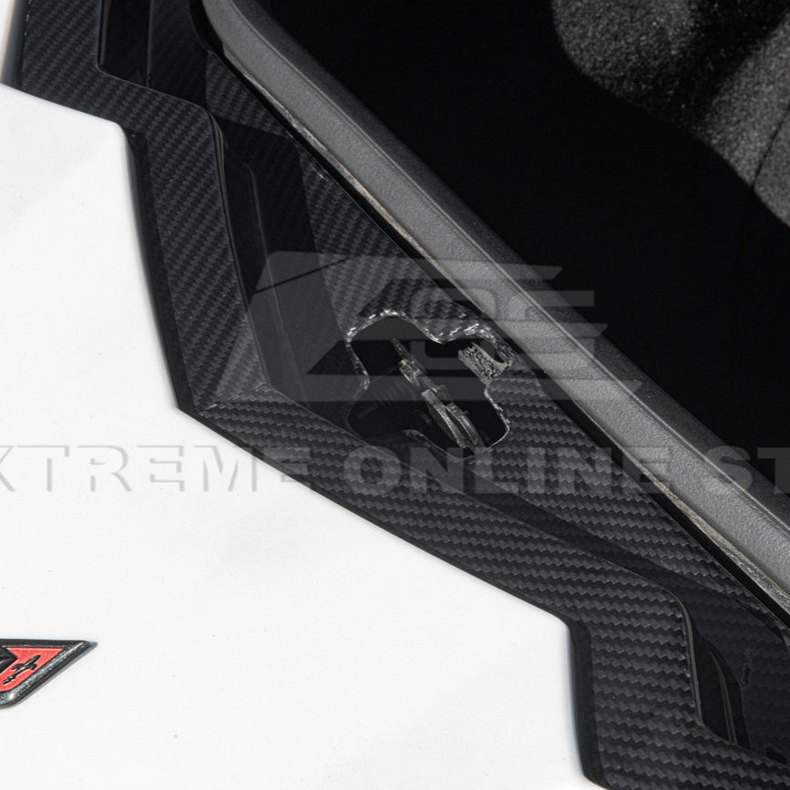 Corvette C8 DRY CARBON FIBER Front Trunk Trim Cover Kit