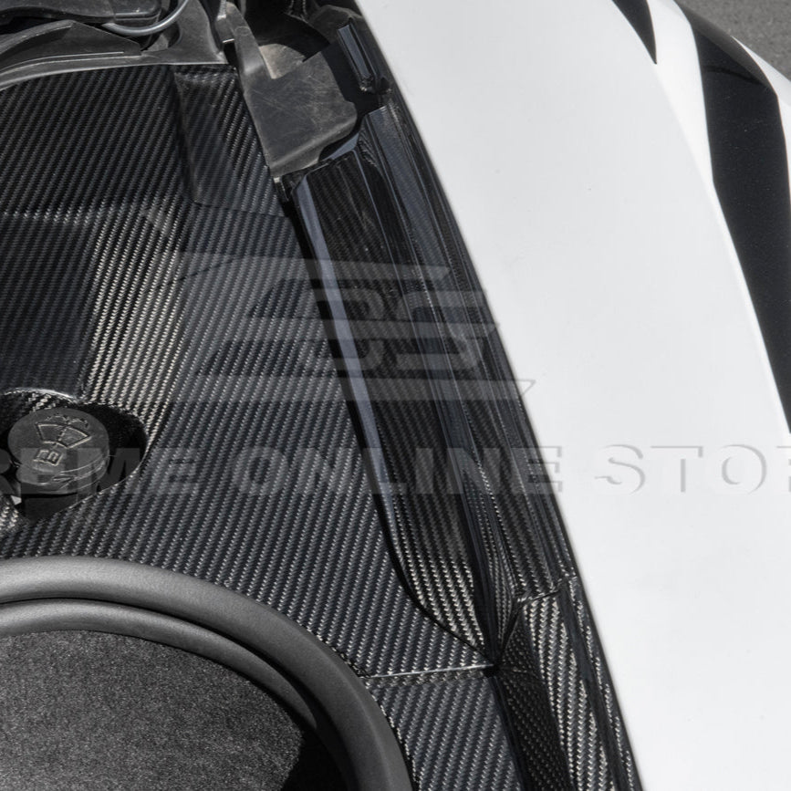 Corvette C8 DRY CARBON FIBER Front Trunk Trim Cover Kit