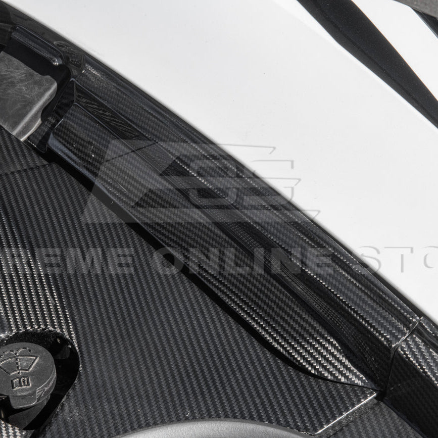 Corvette C8 DRY CARBON FIBER Front Trunk Trim Cover Kit