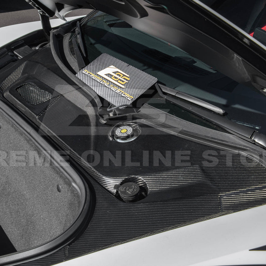 Corvette C8 DRY CARBON FIBER Front Trunk Trim Cover Kit