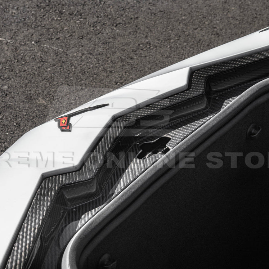 Corvette C8 DRY CARBON FIBER Front Trunk Trim Cover Kit