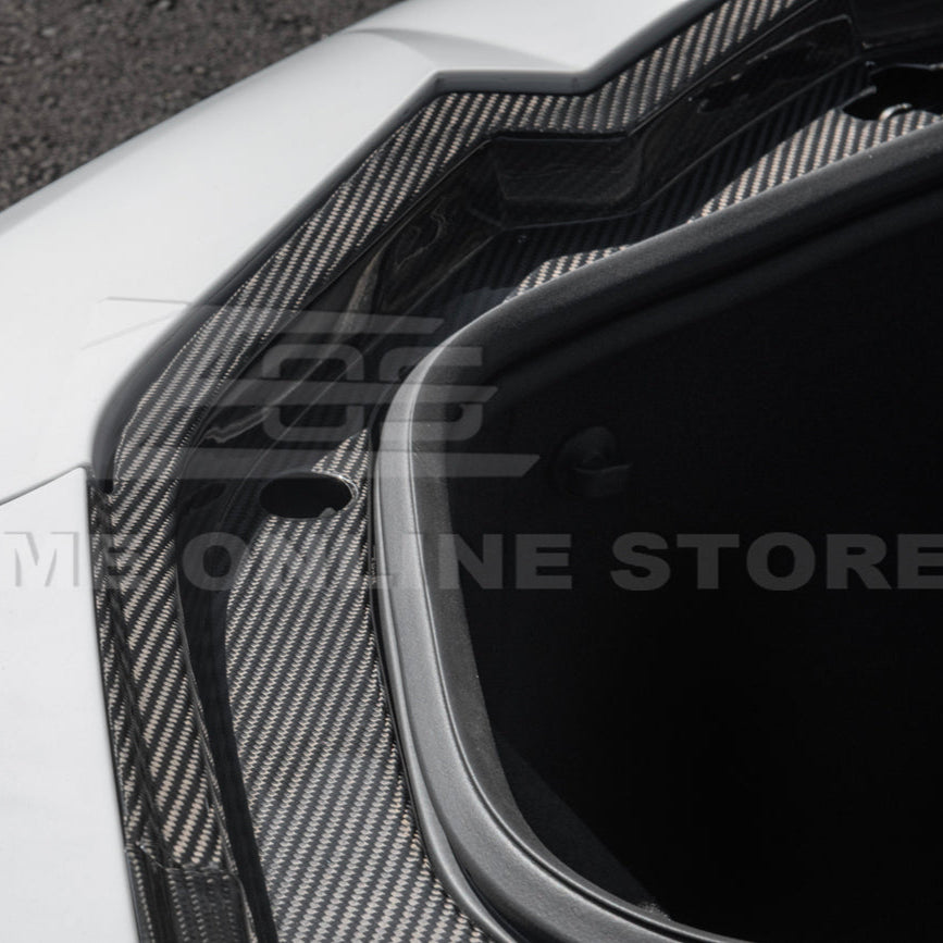 Corvette C8 DRY CARBON FIBER Front Trunk Trim Cover Kit