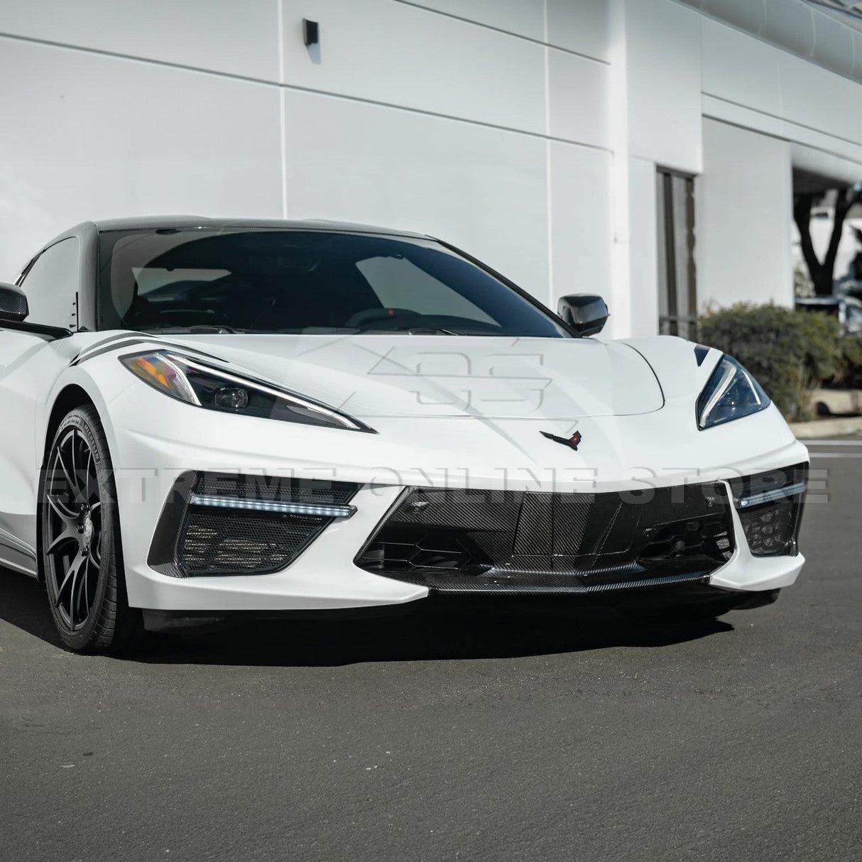 2020+ Corvette C8 Carbon Fiber Sequential LED DRL Light Bar Bezel Insert