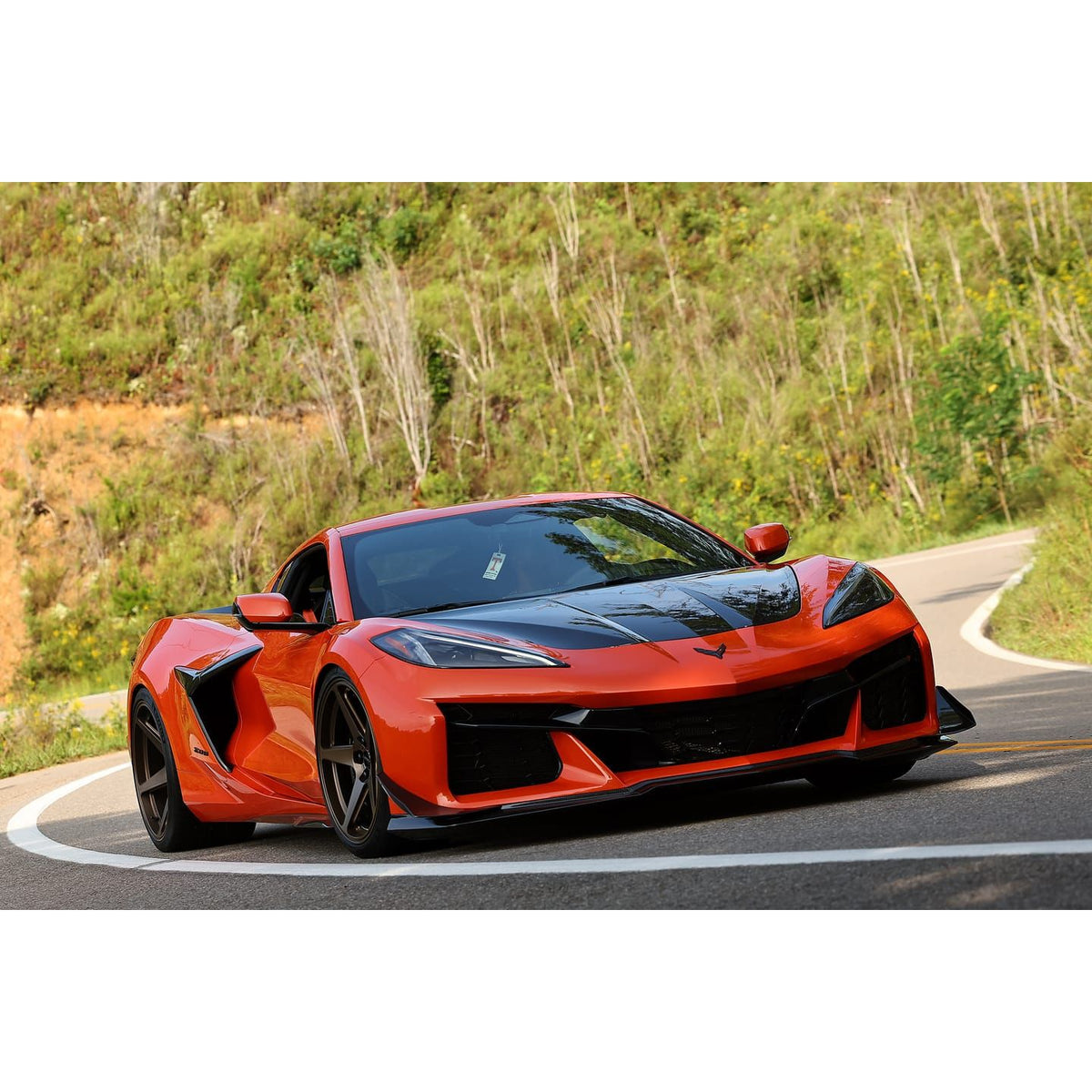 2023-2027 Chevrolet Corvette C8 Z06 Z07 Carbon Fiber Front Splitter With Canards